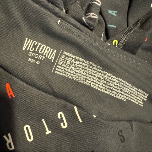 Victoria’s Secret Sport Knockout Tight Charcoal Grey Logo Print - Picture 6 of 6